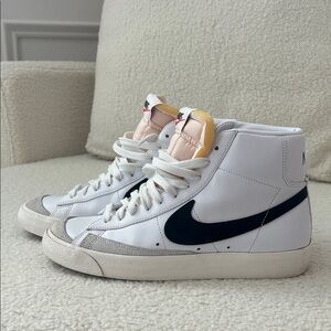 Nike Blazer Mid 77’ White and Black High-Top Sneakers
